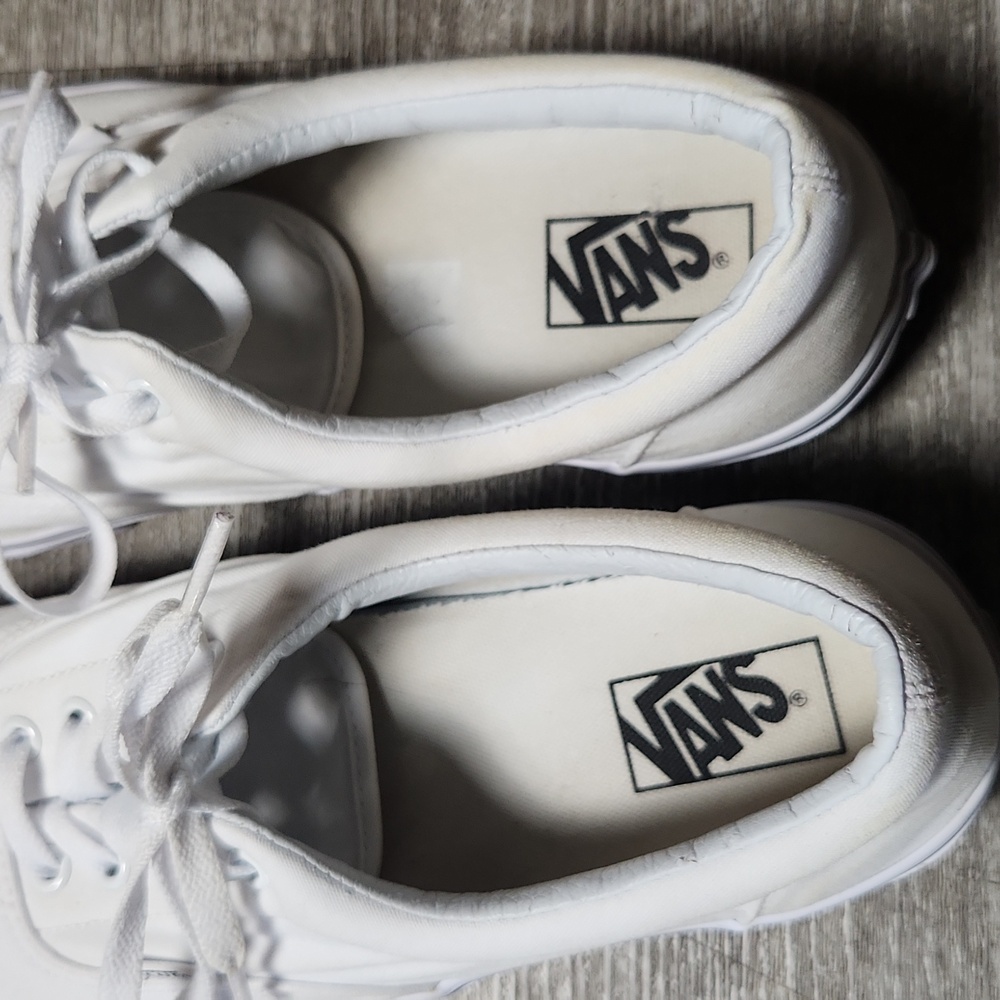 Vans Men's Classic White Sneakers - Picture 4 of 5